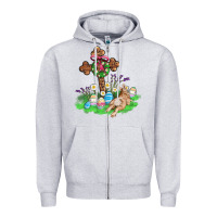 Heather Grey religious easter bunny cross Zipper Hoodie - AdoDesignShop