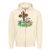 Sandshell religious easter bunny cross Zipper Hoodie - AdoDesignShop