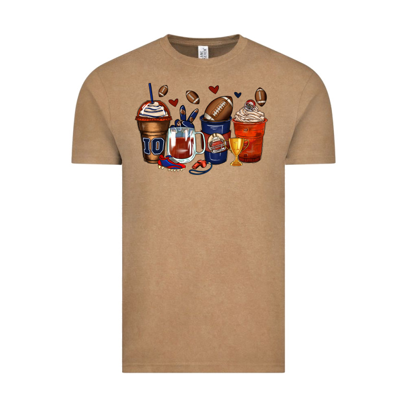 American Football Coffee Cups Vintage Tee by Zillion Design Studio | Teevron
