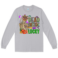 Moon Dust mardi gras dead inside but lucky  with skeleton Long Sleeve Tee - AdoDesignShop