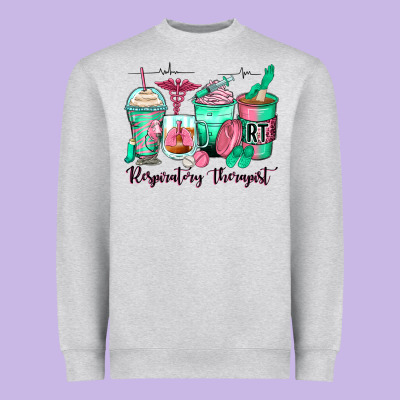 Respiratory Therapist Coffee Cups Heavyweight Sweatshirt Designed By Zillion Design Studio