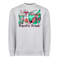 Heather Grey respiratory therapist coffee cups Heavyweight Sweatshirt - Zillion Design Studio