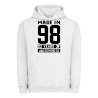 Pigment Lunar Rock Made in 98 22 Years Of Awesomeness Urban Hoodie - Bettercallsaul