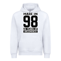 White Made in 98 22 Years Of Awesomeness Urban Hoodie - Bettercallsaul