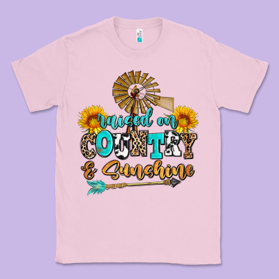 Raised On Country And Sunshine Classic Tee Designed By Adodesignshop
