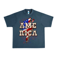 Midnight Navy America 4th of July Urban Heavy Tee - CowGirlArtShop