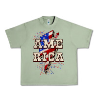 Oil Green America 4th of July Urban Heavy Tee - CowGirlArtShop