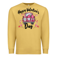 Antique Gold happy valentine's day gnome truck Premium Sweatshirt - MaliasSmallBusiness