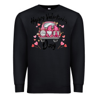 Black happy valentine's day gnome truck Premium Sweatshirt - MaliasSmallBusiness