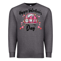 Charcoal Heather happy valentine's day gnome truck Premium Sweatshirt - MaliasSmallBusiness