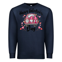 Navy happy valentine's day gnome truck Premium Sweatshirt - MaliasSmallBusiness