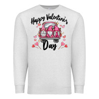 Oatmeal Heather happy valentine's day gnome truck Premium Sweatshirt - MaliasSmallBusiness