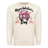 Sandshell happy valentine's day gnome truck Premium Sweatshirt - MaliasSmallBusiness