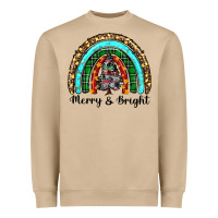 Mushroom merry and bright rainbow christmas Heavyweight Sweatshirt - RanaPortraitStore