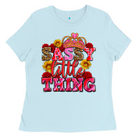 Baby Blue sassy little thing with crown Ladies Tee - AdoDesignShop