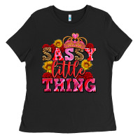 Black sassy little thing with crown Ladies Tee - AdoDesignShop