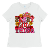 White sassy little thing with crown Ladies Tee - AdoDesignShop