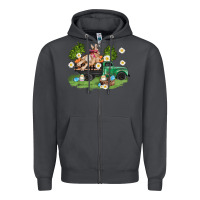 Smoke easter truck with bunny Zipper Hoodie - AdoDesignShop