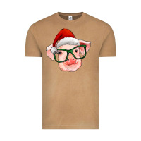 Vintage Camel christmas pig with santa claus hat Vintage Tee - RanaPortraitStore