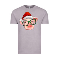 Vintage Zinc christmas pig with santa claus hat Vintage Tee - RanaPortraitStore