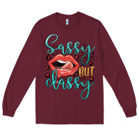 Burgundy sassy but classy Long Sleeve Tee - JahusDesignShop