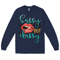 Navy sassy but classy Long Sleeve Tee - JahusDesignShop