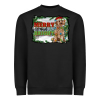 Black merry and bright cockapoo Heavyweight Sweatshirt - RanaPortraitStore