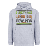 Heather Grey i like things that go pew pew Heavyweight Hoodie - MaliasSmallBusiness