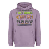 Lavender i like things that go pew pew Heavyweight Hoodie - MaliasSmallBusiness