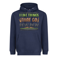 Navy i like things that go pew pew Heavyweight Hoodie - MaliasSmallBusiness