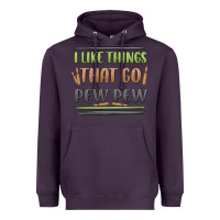 Plum i like things that go pew pew Heavyweight Hoodie - MaliasSmallBusiness