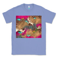 Colony Blue pink glitter leopard sunflower gemstone Classic Tee - JahusDesignShop