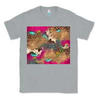 Heather Grey pink glitter leopard sunflower gemstone Classic Tee - JahusDesignShop