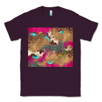 Plum pink glitter leopard sunflower gemstone Classic Tee - JahusDesignShop