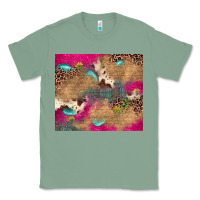 Sage pink glitter leopard sunflower gemstone Classic Tee - JahusDesignShop
