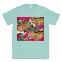 Seafoam pink glitter leopard sunflower gemstone Classic Tee - JahusDesignShop