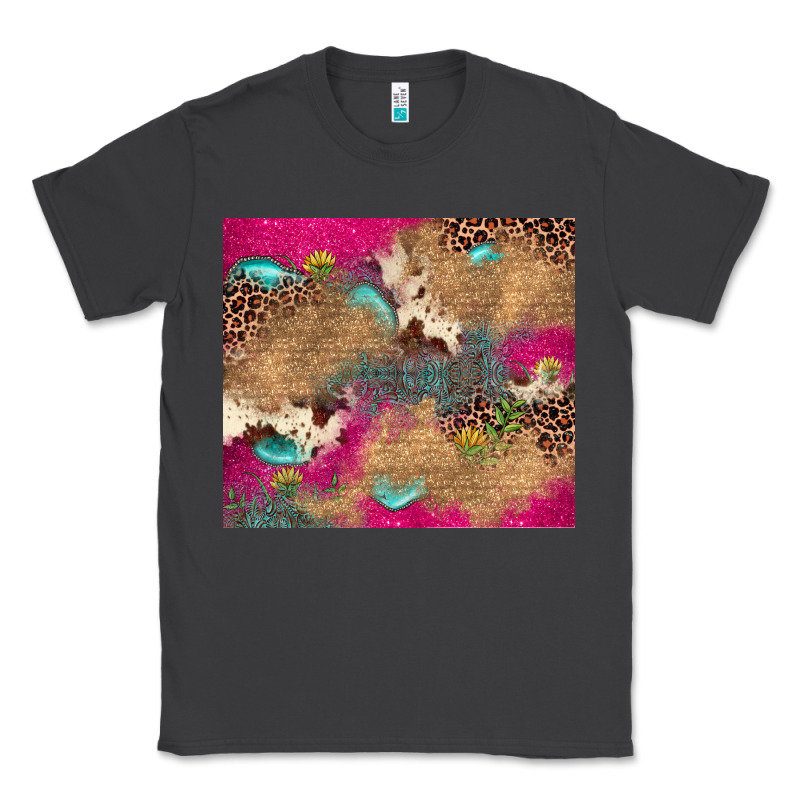 Pink Glitter Leopard Sunflower Gemstone Classic Tee by JahusDesignShop | Teevron