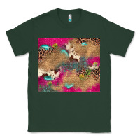 Sports Green pink glitter leopard sunflower gemstone Classic Tee - JahusDesignShop