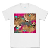 White pink glitter leopard sunflower gemstone Classic Tee - JahusDesignShop