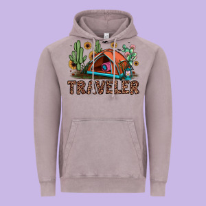 Traveler Vintage Hoodie Designed By Jahusdesignshop
