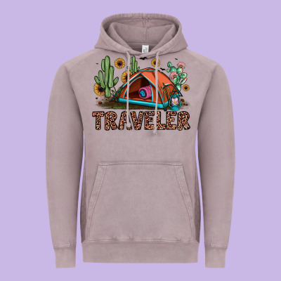 Traveler Vintage Hoodie Designed By Jahusdesignshop
