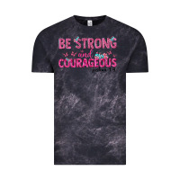 Cloud Black be strong and courageous Vintage Tee - texasbilliewilder