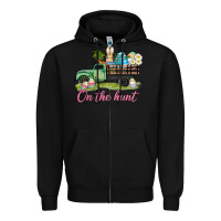 Black easter on the hunt Zipper Hoodie - AdoDesignShop