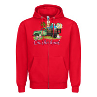 Red easter on the hunt Zipper Hoodie - AdoDesignShop