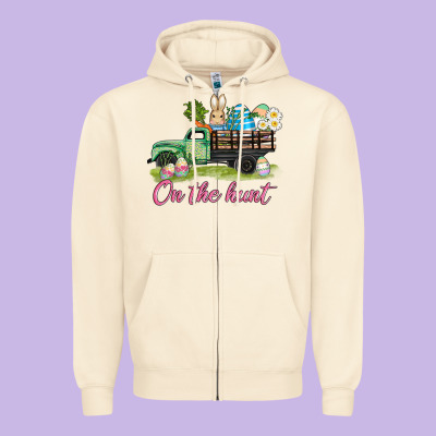 Easter On The Hunt Zipper Hoodie Designed By Adodesignshop