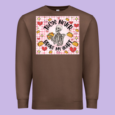 Tacos Never Broke My Heart Premium Sweatshirt Designed By Maliassmallbusiness
