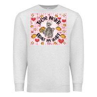 Oatmeal Heather tacos never broke my heart Premium Sweatshirt - MaliasSmallBusiness
