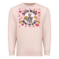 Pale Pink tacos never broke my heart Premium Sweatshirt - MaliasSmallBusiness