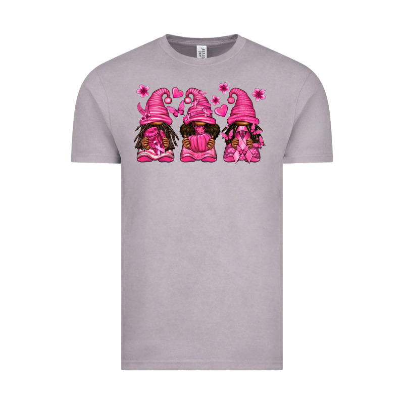 Breast Cancer Afro Gnomies Vintage Tee by texasbilliewilder | Teevron