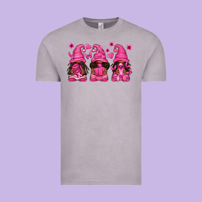Breast Cancer Afro Gnomies Vintage Tee Designed By Texasbilliewilder